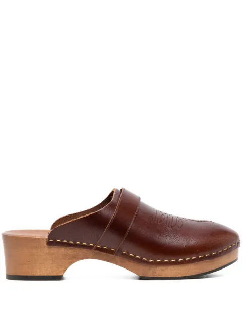 Saint Laurent Pre-Owned حذاء مفتوح جلد بكعب 50 ملم