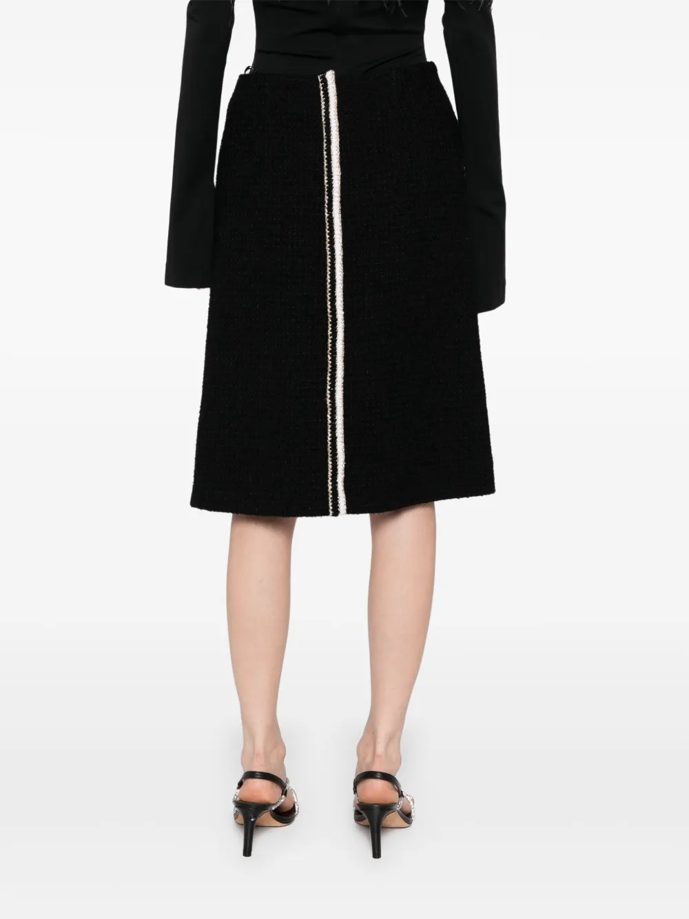 Pre-owned Chanel Tweed Skirt In Black