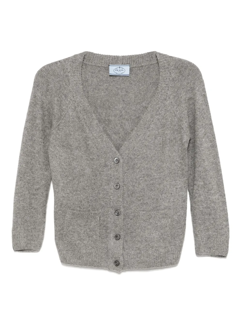 Prada Pre-Owned mélange cardigan - グレー Prada Pre-Owned mélange cardigan - グレー