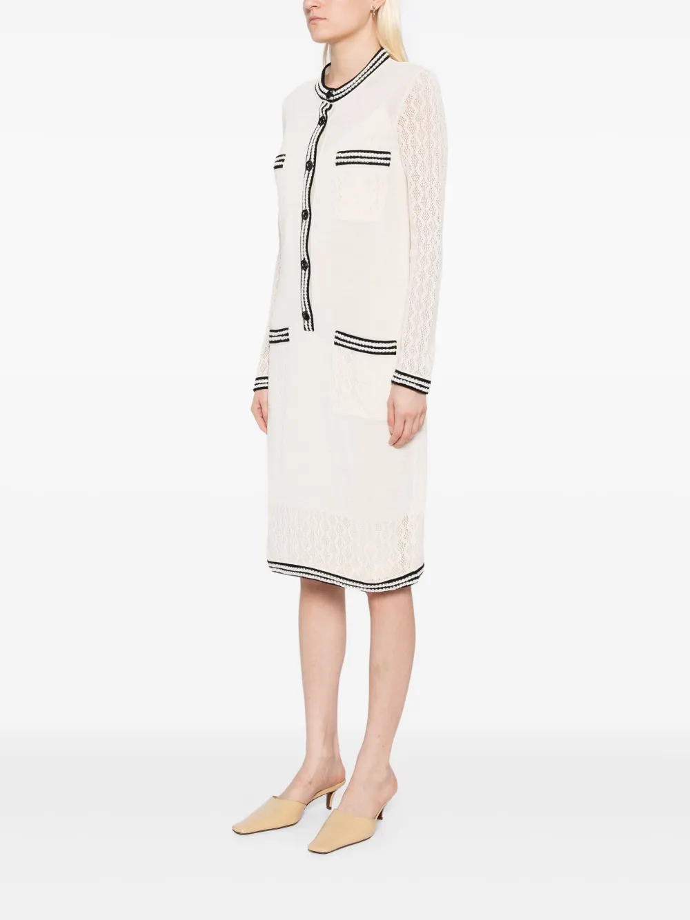 CHANEL Pre-Owned Knitted Dress | Neutrals | FARFETCH