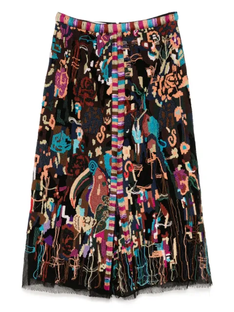 Valentino Garavani Pre-Owned embroidered maxi skirt