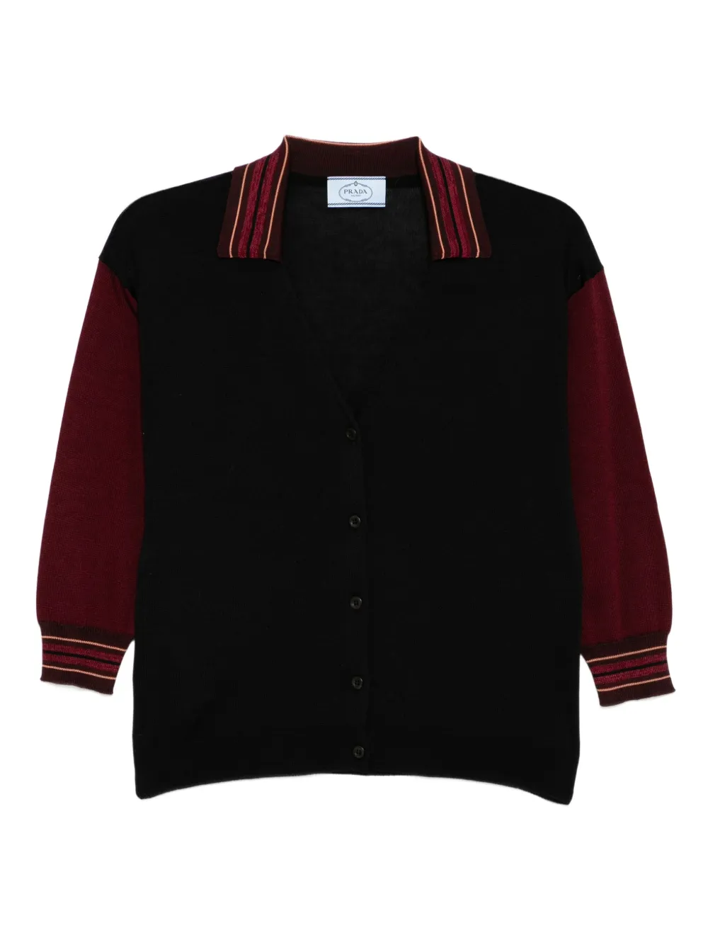 Prada Pre-Owned V-neck cardigan - ブラック Prada Pre-Owned V-neck cardigan - ブラック