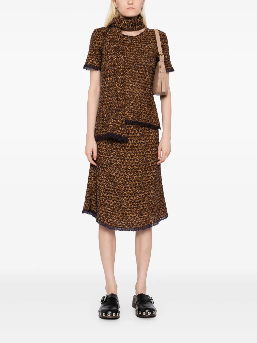 CHANEL Pre-Owned Gebreid ensemble - Bruin