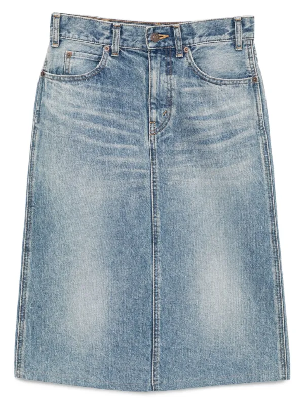 Celine Pre-Owned Minijupe En Jean Bleu FARFETCH FR