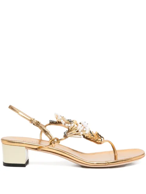 Gucci Pre-Owned صندل جلد بأبليكة