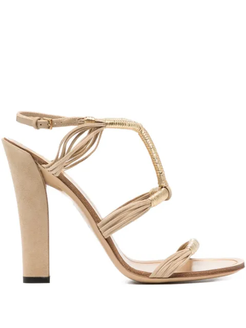 Gucci Pre-Owned 130mm gold strappy sandals