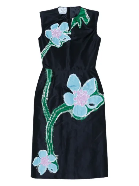 Prada Pre-Owned flower appliqué dress