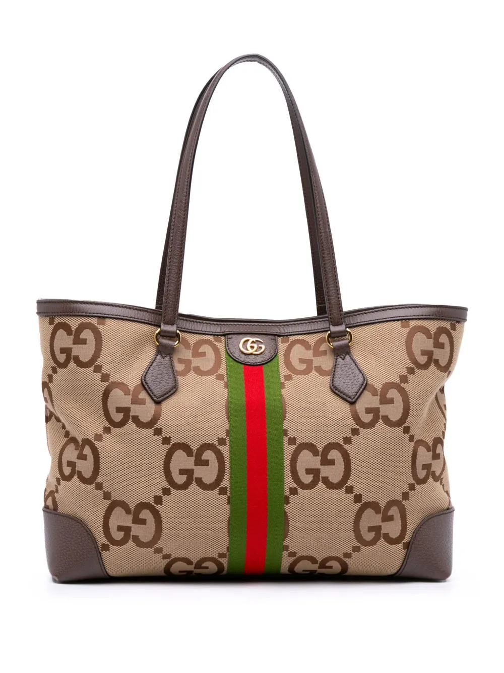Gucci Pre-Owned 2016-2024 Medium Jumbo GG Canvas Web Ophidia tote bag | Brown | Image 1