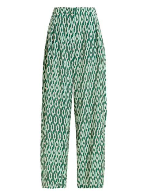 Essentiel Antwerp Ihalton geometric-print trousers