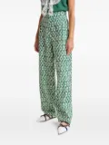 Essentiel Antwerp Ihalton geometric-print trousers - Green