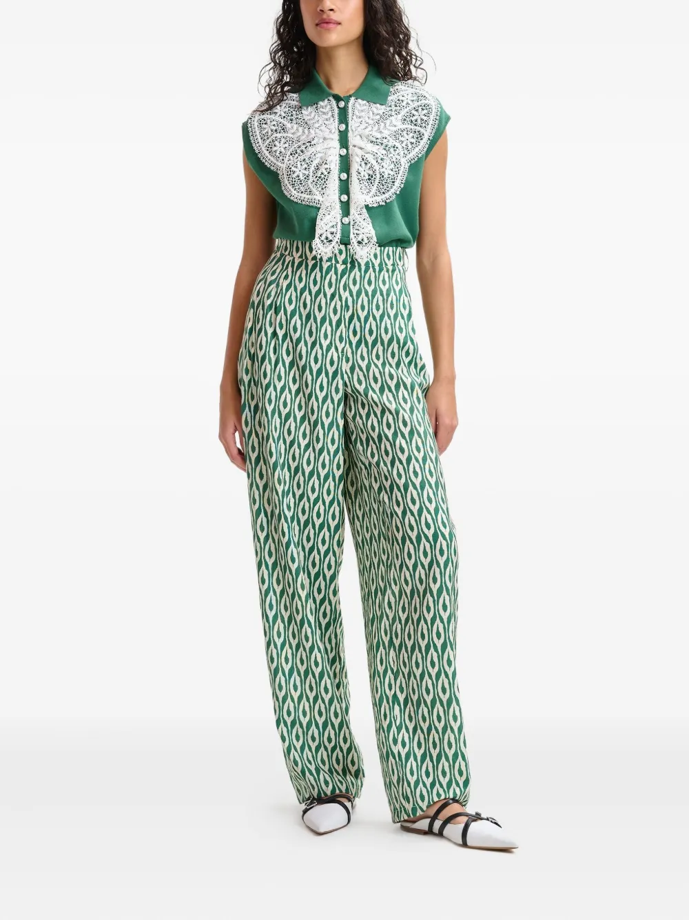 Essentiel Antwerp Ihalton geometric-print trousers | Straight-Leg Pants | Image 2