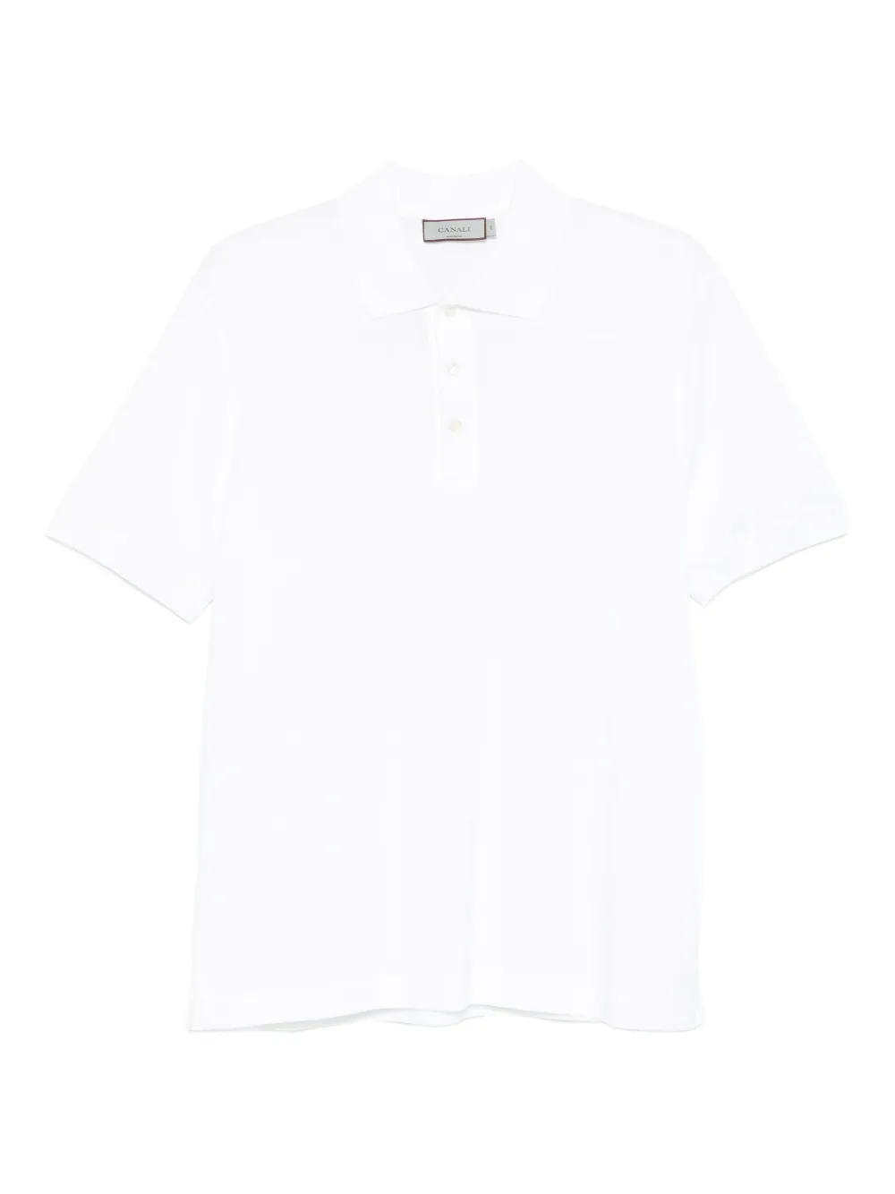 Canali Poloshirt met korte mouwen Wit
