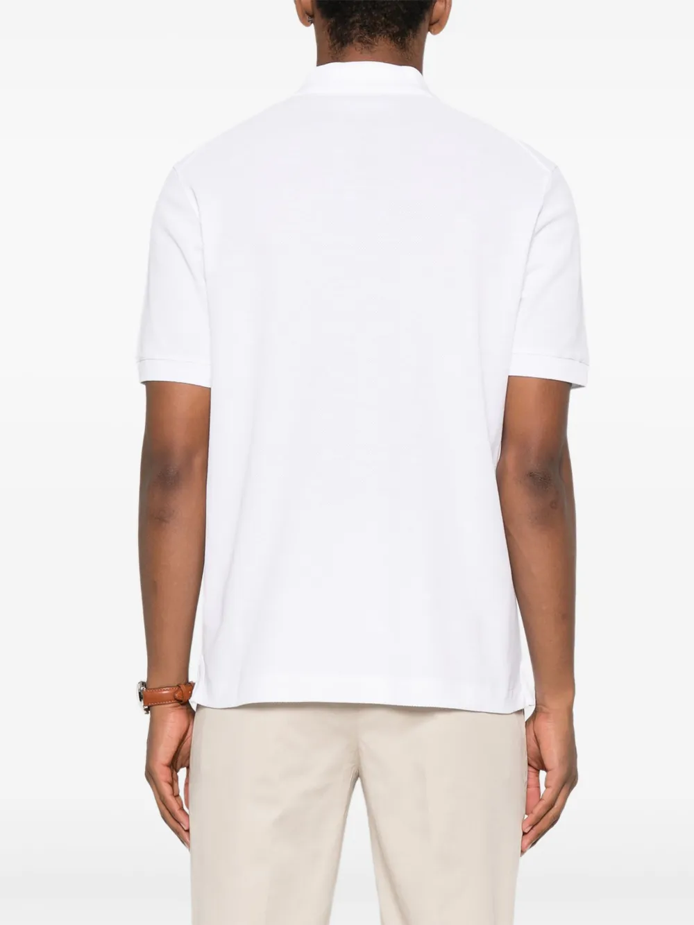 Canali Poloshirt met korte mouwen Wit