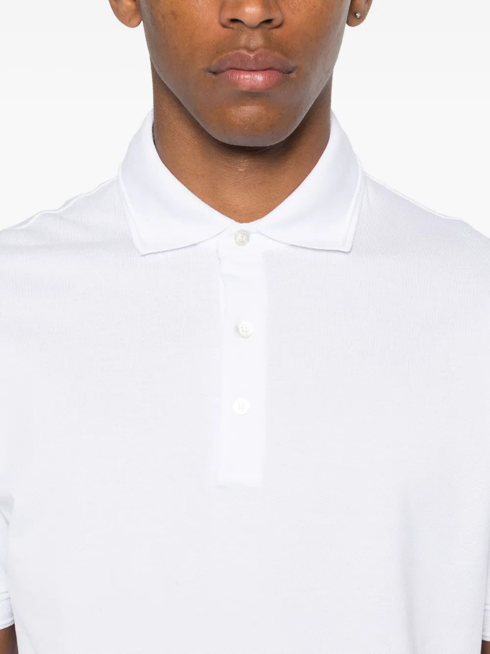 Canali Poloshirt met korte mouwen Wit