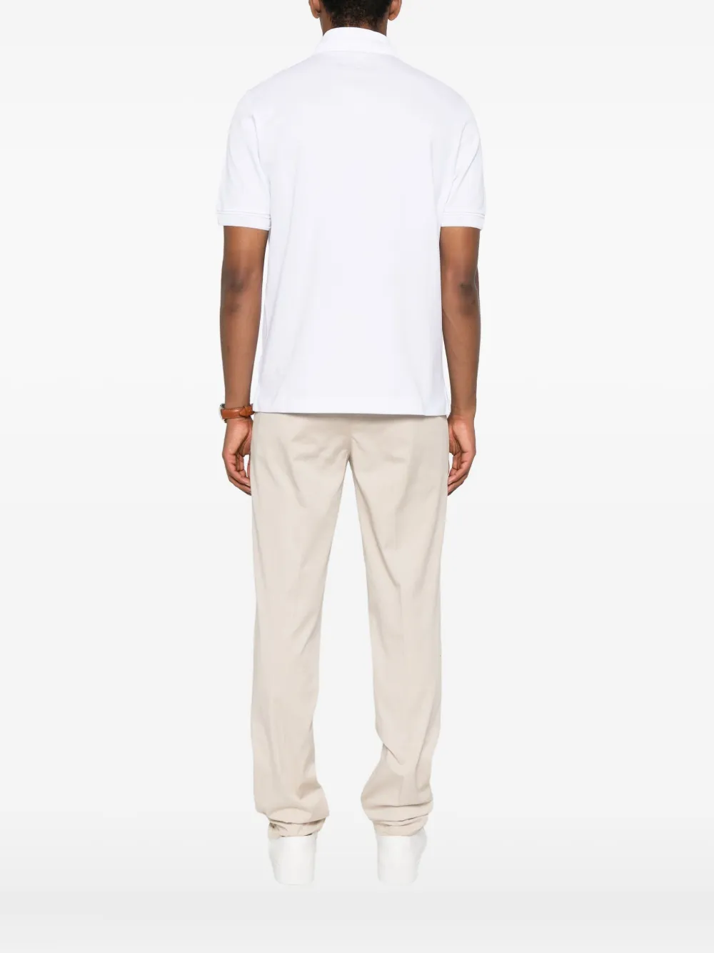 Canali Poloshirt met korte mouwen Wit