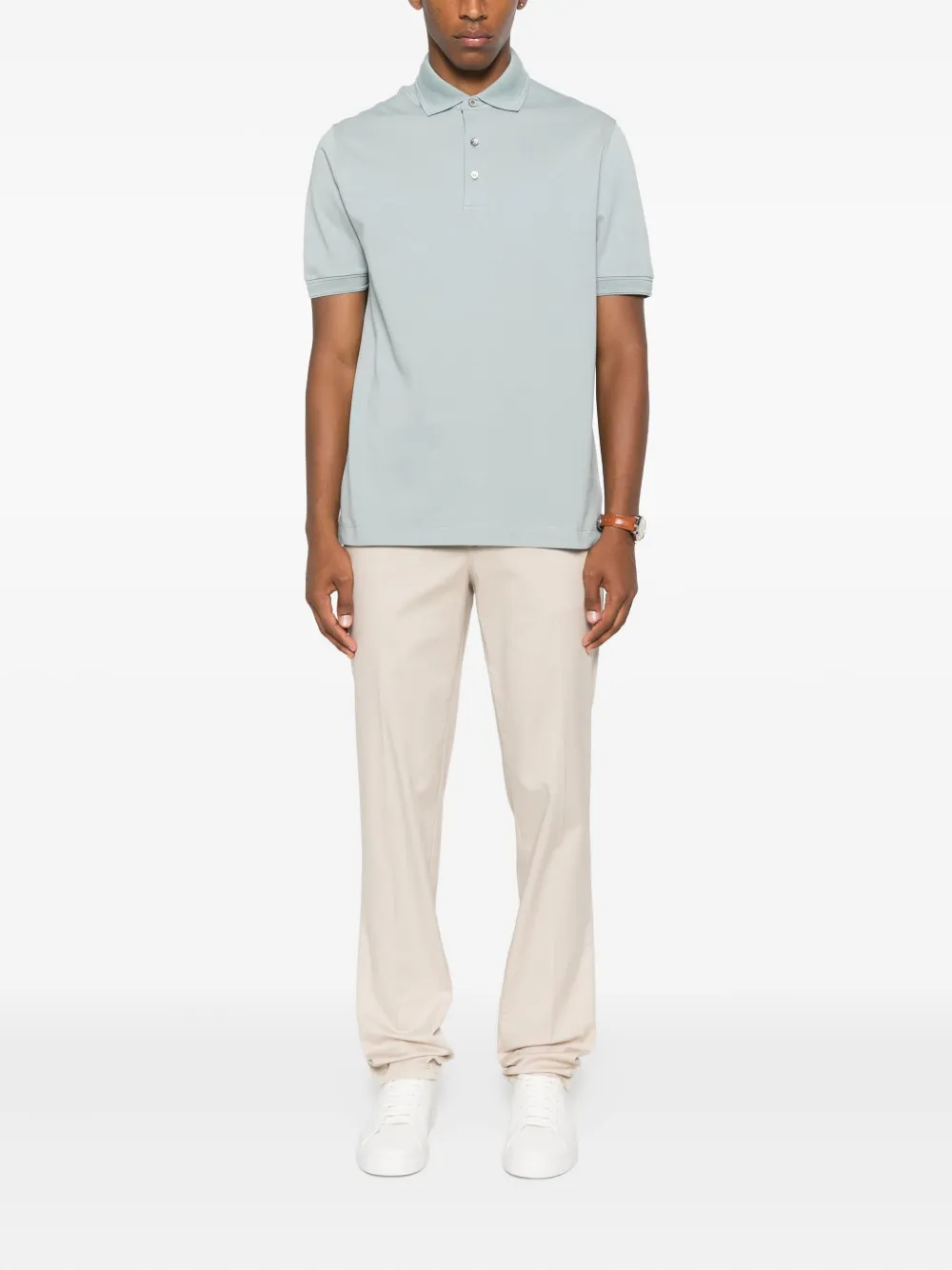 Canali Katoenen poloshirt Blauw