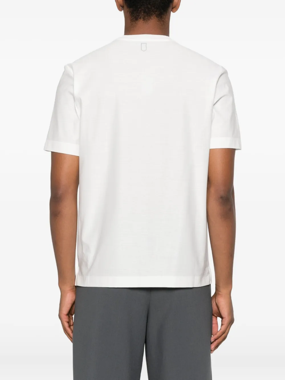 Canali stripe-detail T-shirt Wit