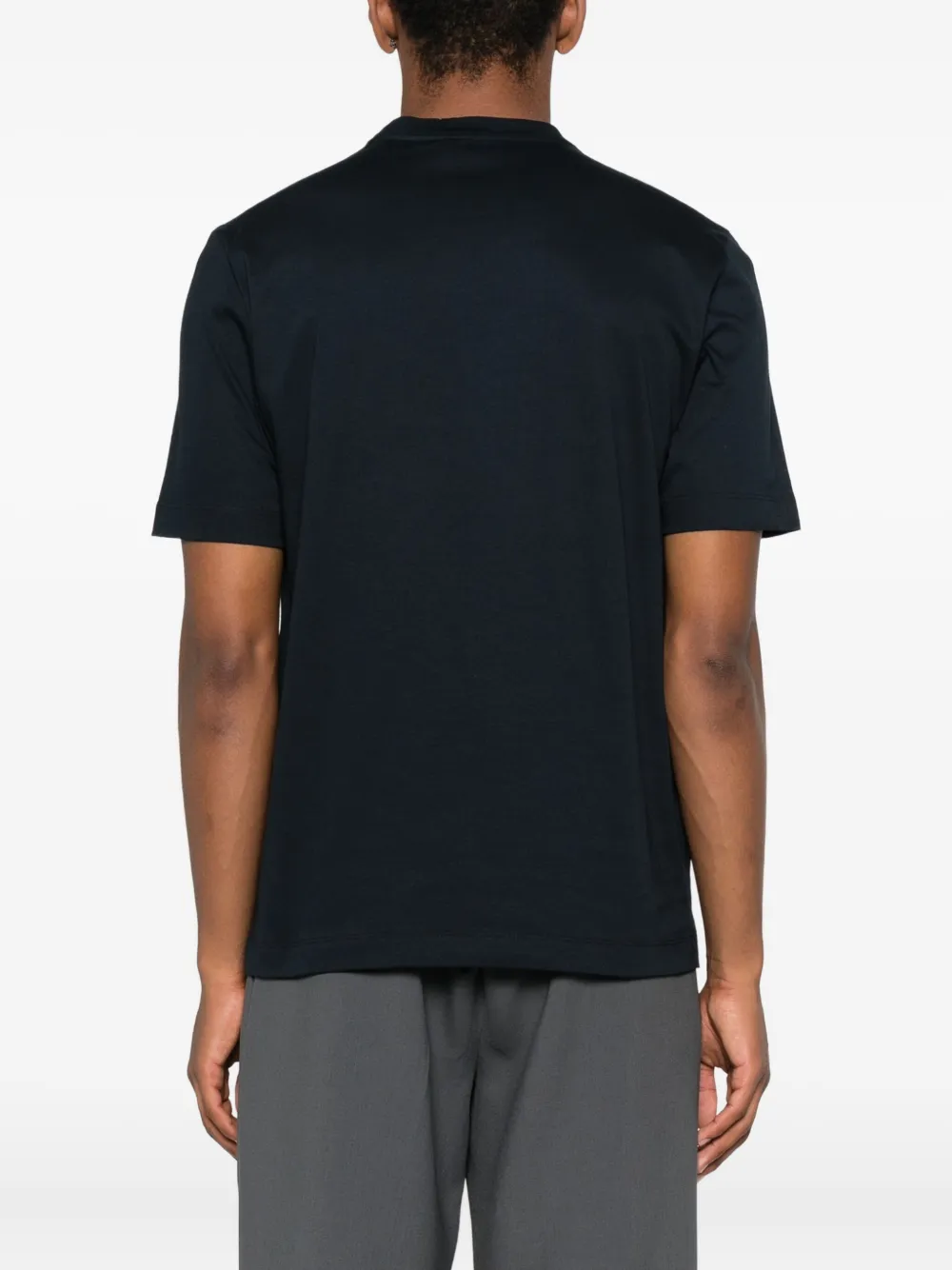 Canali T-shirt met geometrische print Blauw