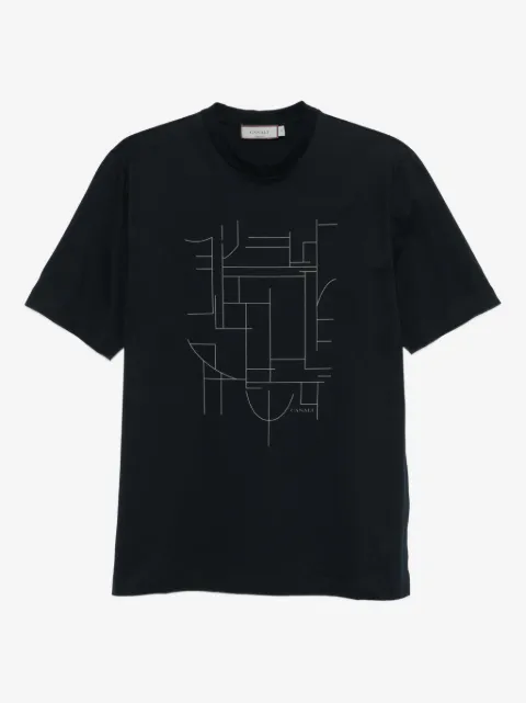 Canali geometric-print T-shirt