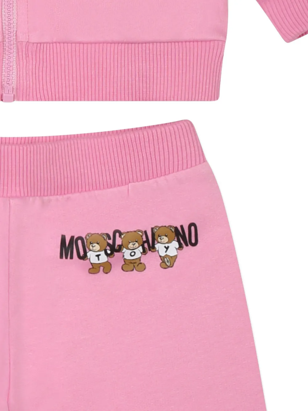 Moschino Kids Trainingspak met teddybeerprint Roze