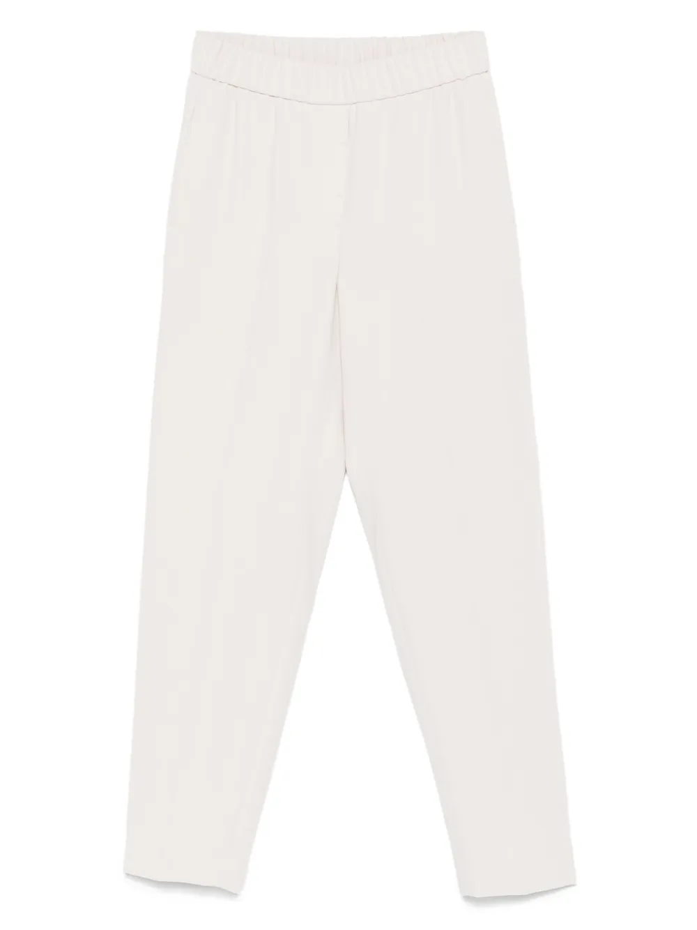 Peserico Cropped broek met elastische taille Beige