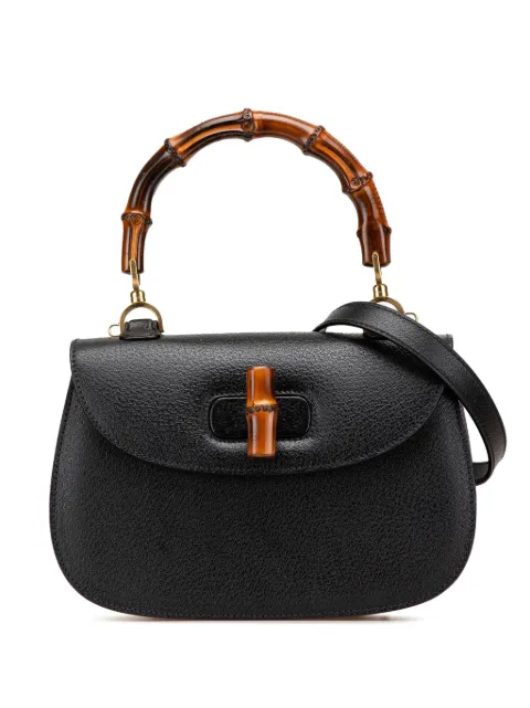 Gucci Pre-Owned 20th Century Calfskin Bamboo Night satchel