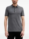 BOSS logo-tape polo shirt - Grey