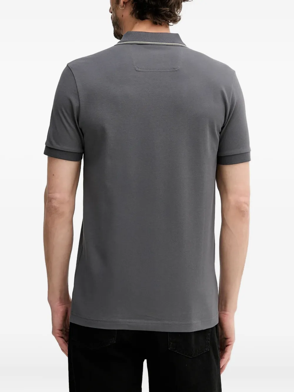 BOSS logo-tape polo shirt | Image 2