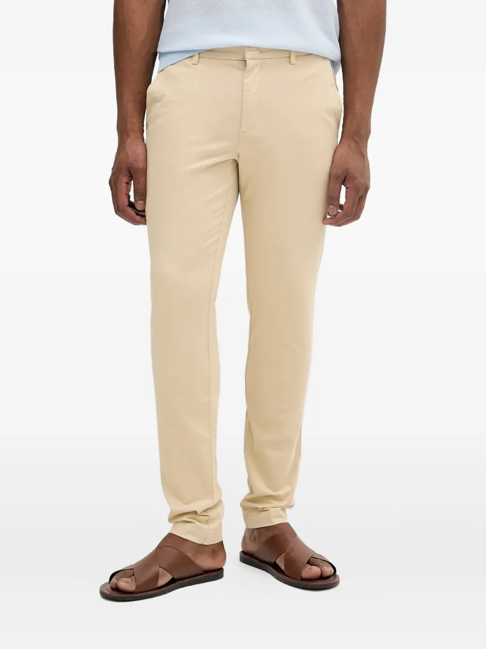 BOSS logo-patch chinos Beige