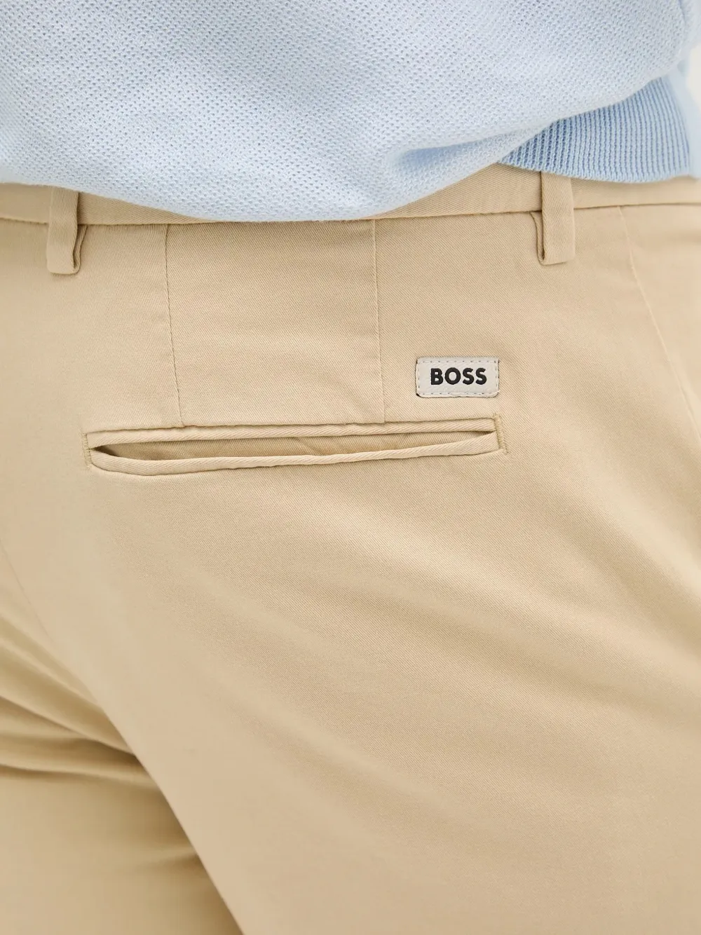 BOSS logo-patch chinos Beige
