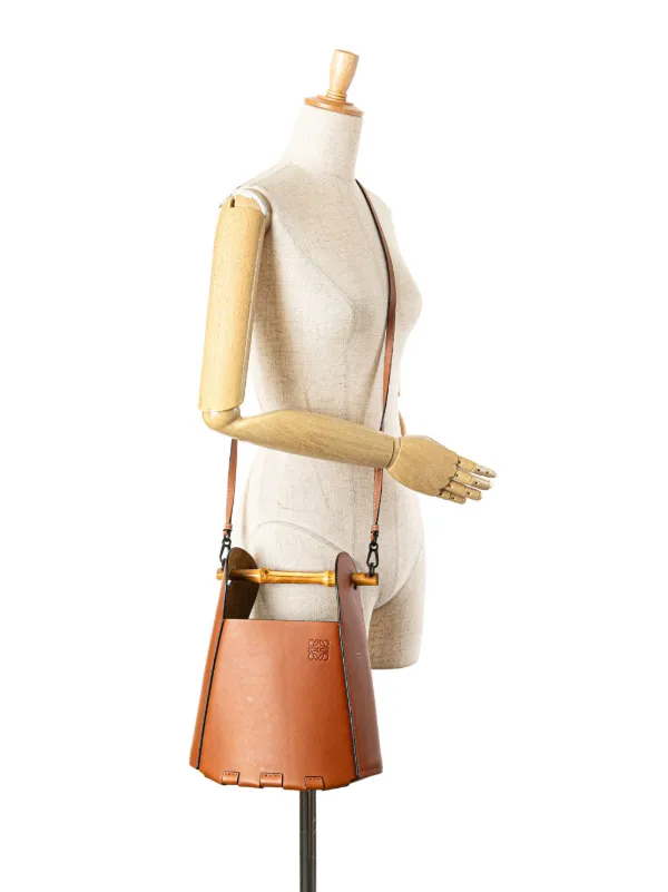 Loewe Pre-Owned 2020 Calfskin Bamboo Bucket Bag Satchel