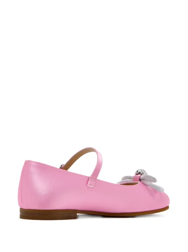 MACH MACH Satin Embellished Ballet Flats Pink FARFETCH ID
