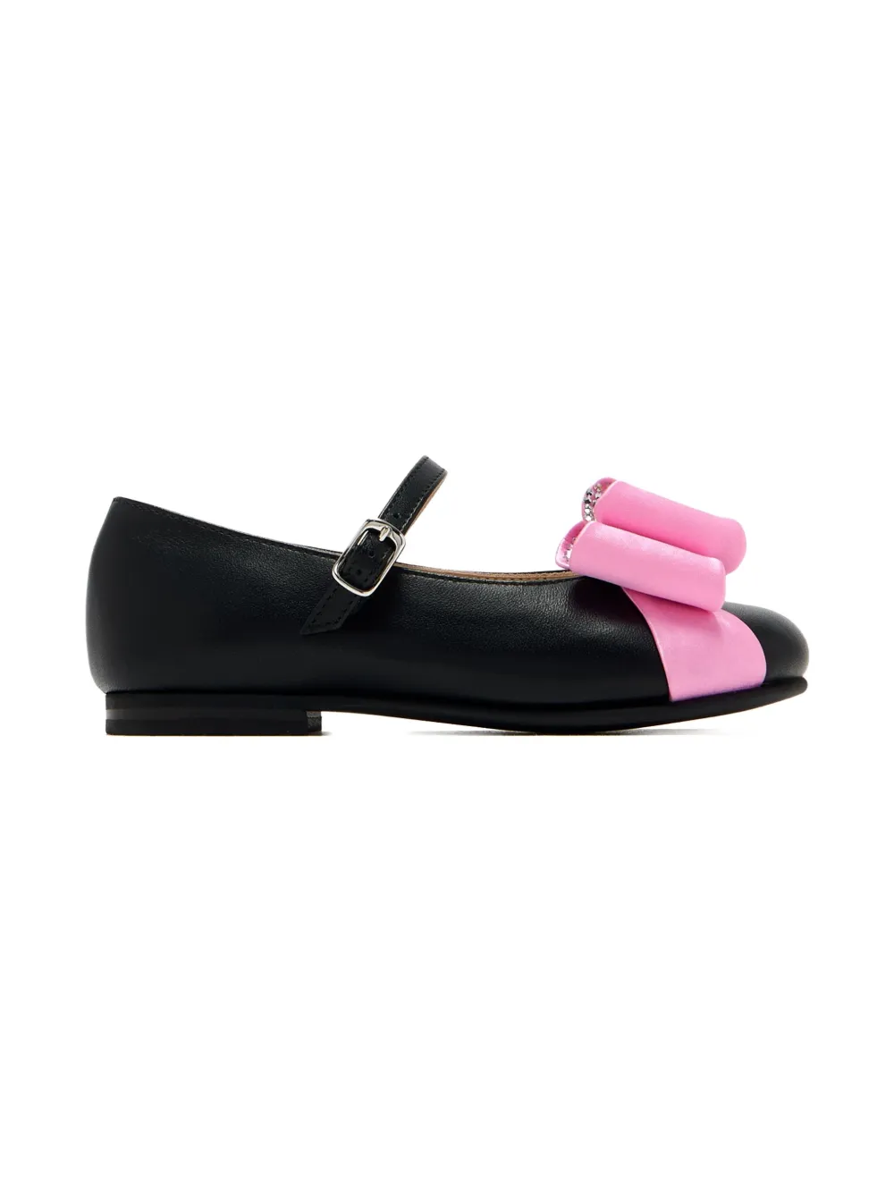 MACH & MACH bow-detail buckle-fastening ballet flats Black