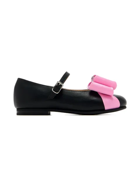 MACH & MACH bow-detail buckle-fastening ballet flats