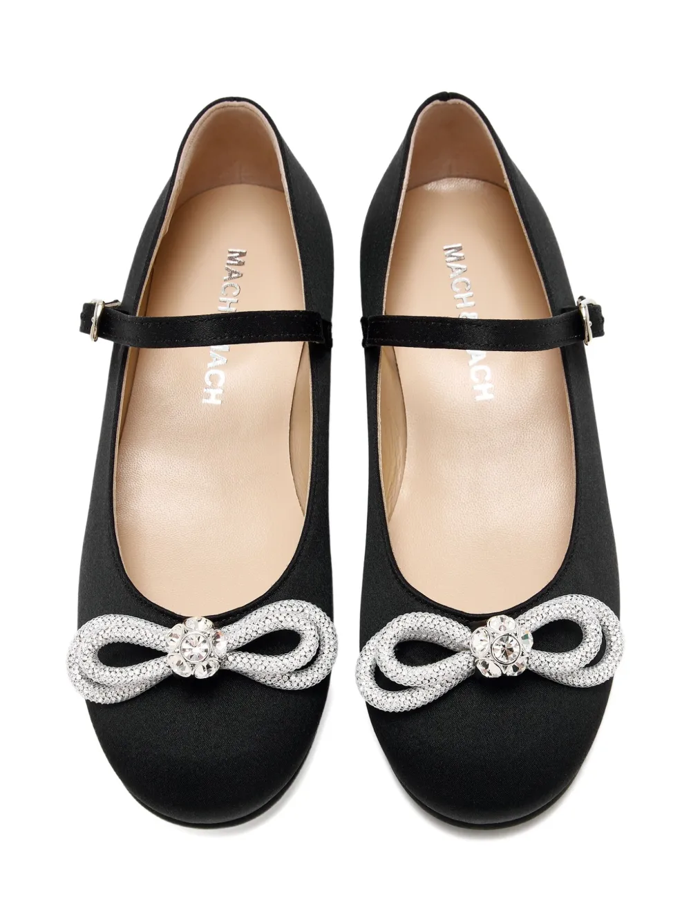 MACH & MACH Ballerina's met strik Zwart