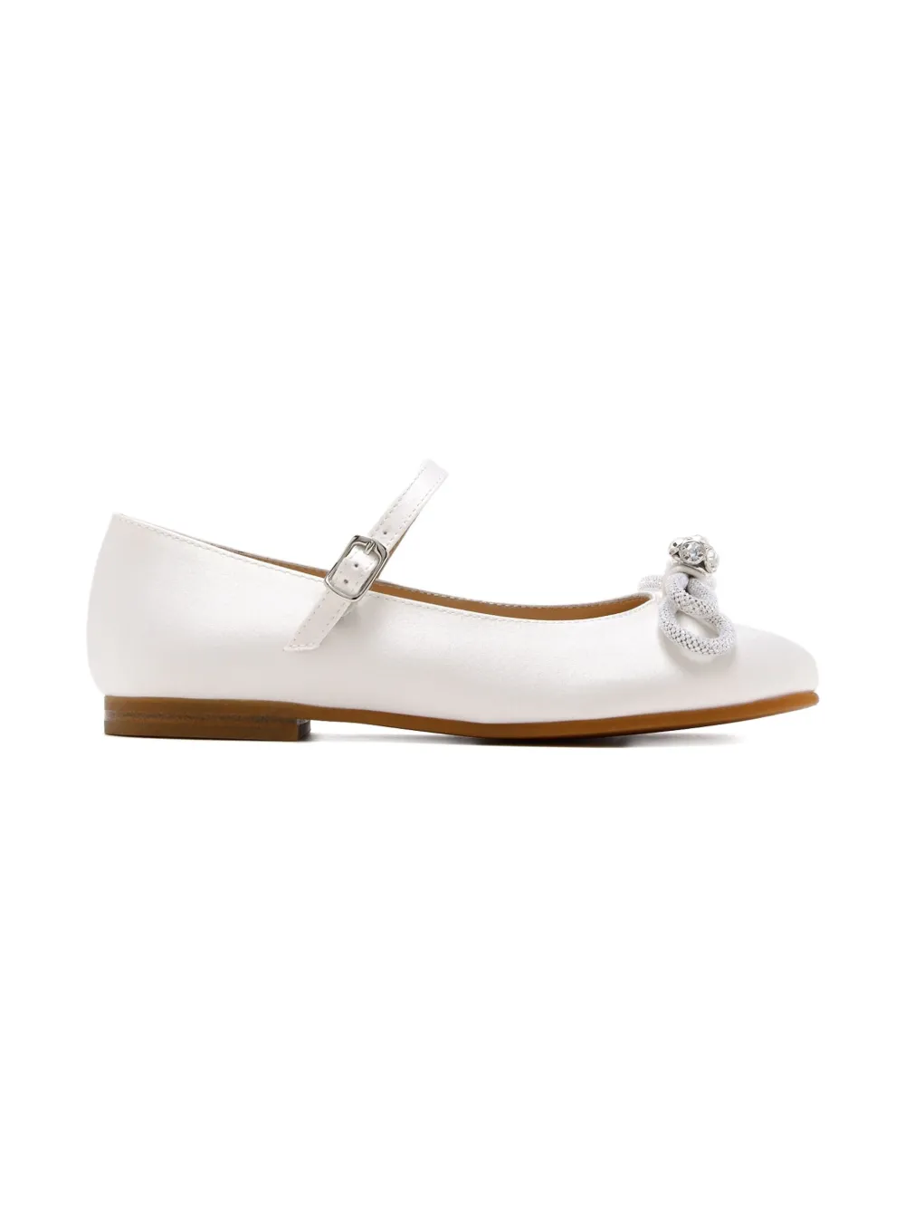 MACH & MACH bow-embellished ballet flats - Bianco