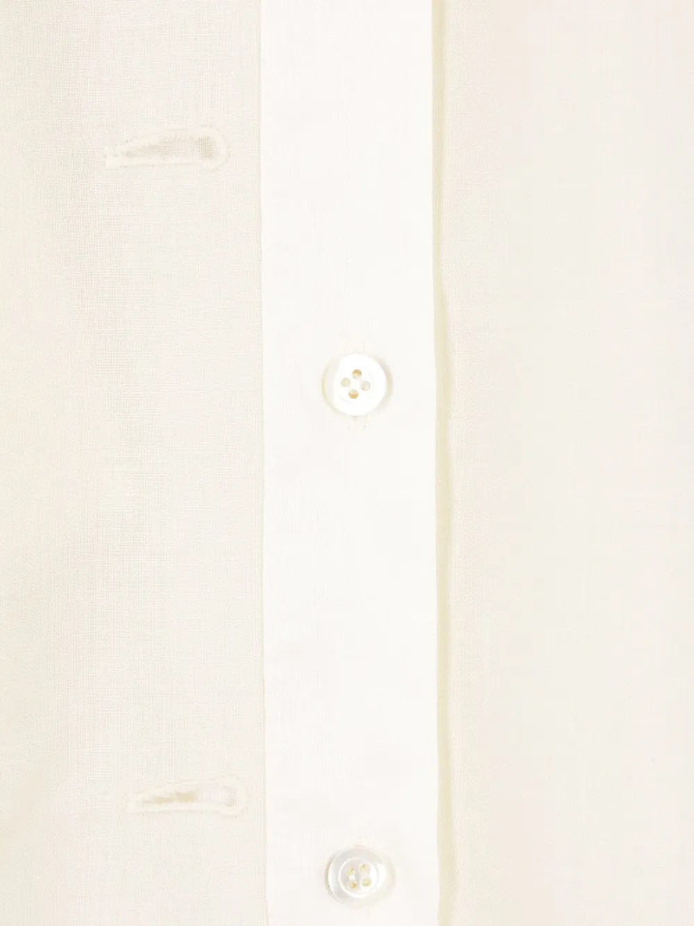Maison Margiela striped-sleeve reversible shirt Wit