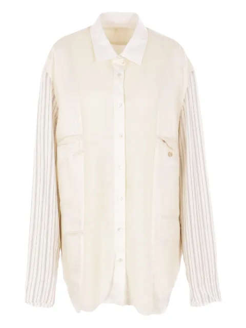 Maison Margiela Omkeerbaar blouse met gestreepte mouwen