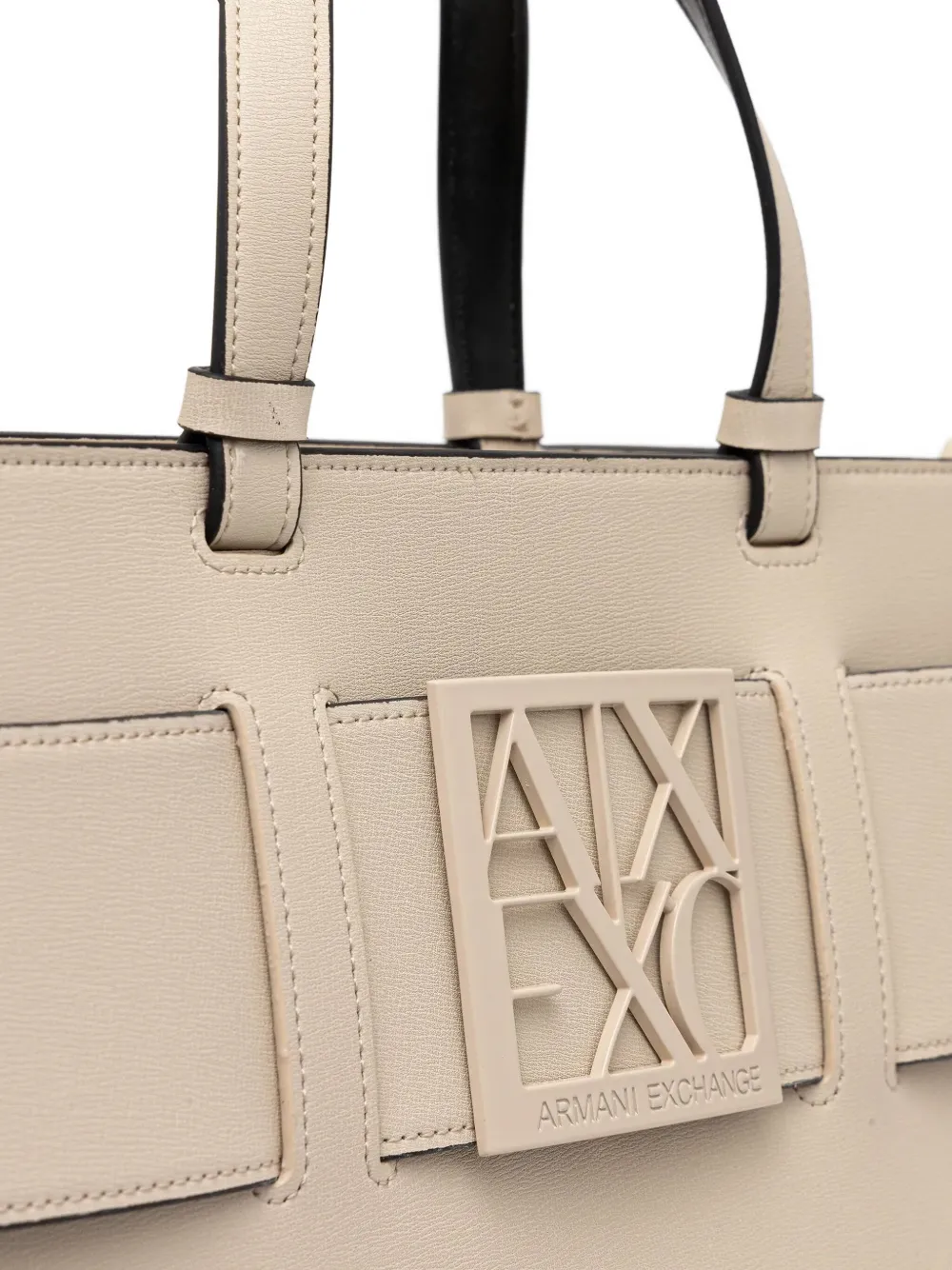 Armani Exchange Heuptas met logoplakkaat Beige