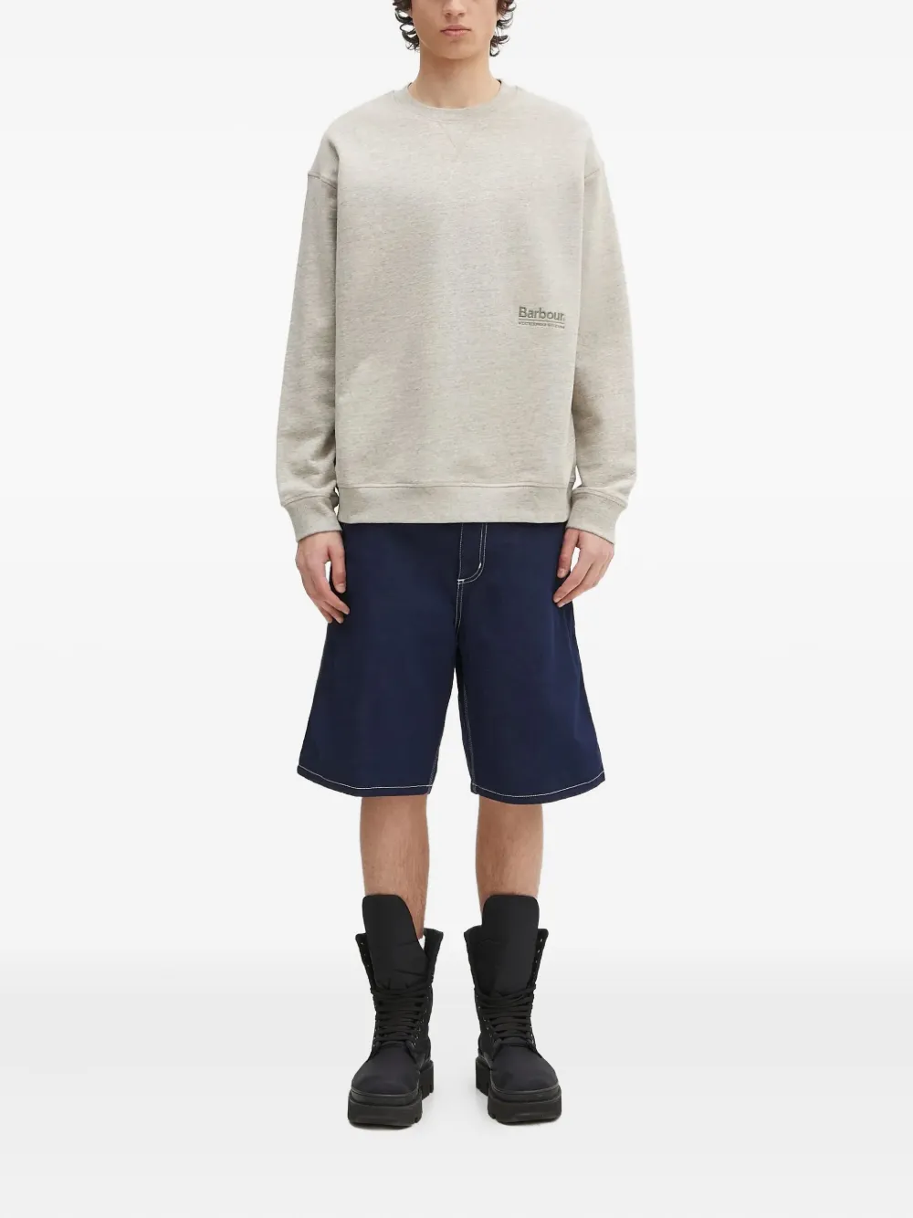 Barbour Calton sweater Grijs