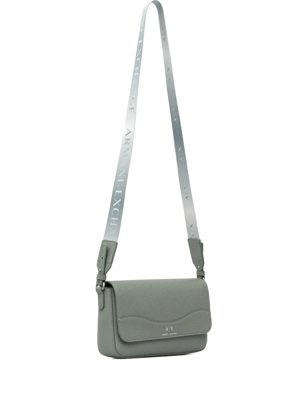 Armani Exchange Leren schoudertas Groen