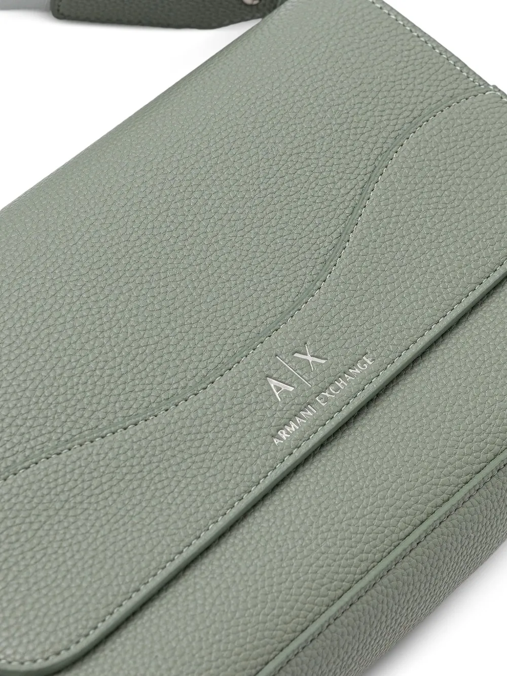 Armani Exchange Leren schoudertas Groen