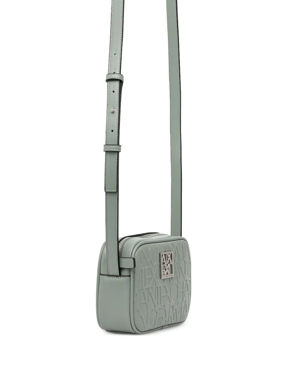 Armani Exchange embossed-logo crossbody bag Groen