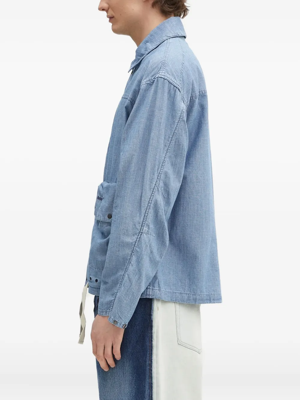Barbour Shirtjack van katoenblend Blauw