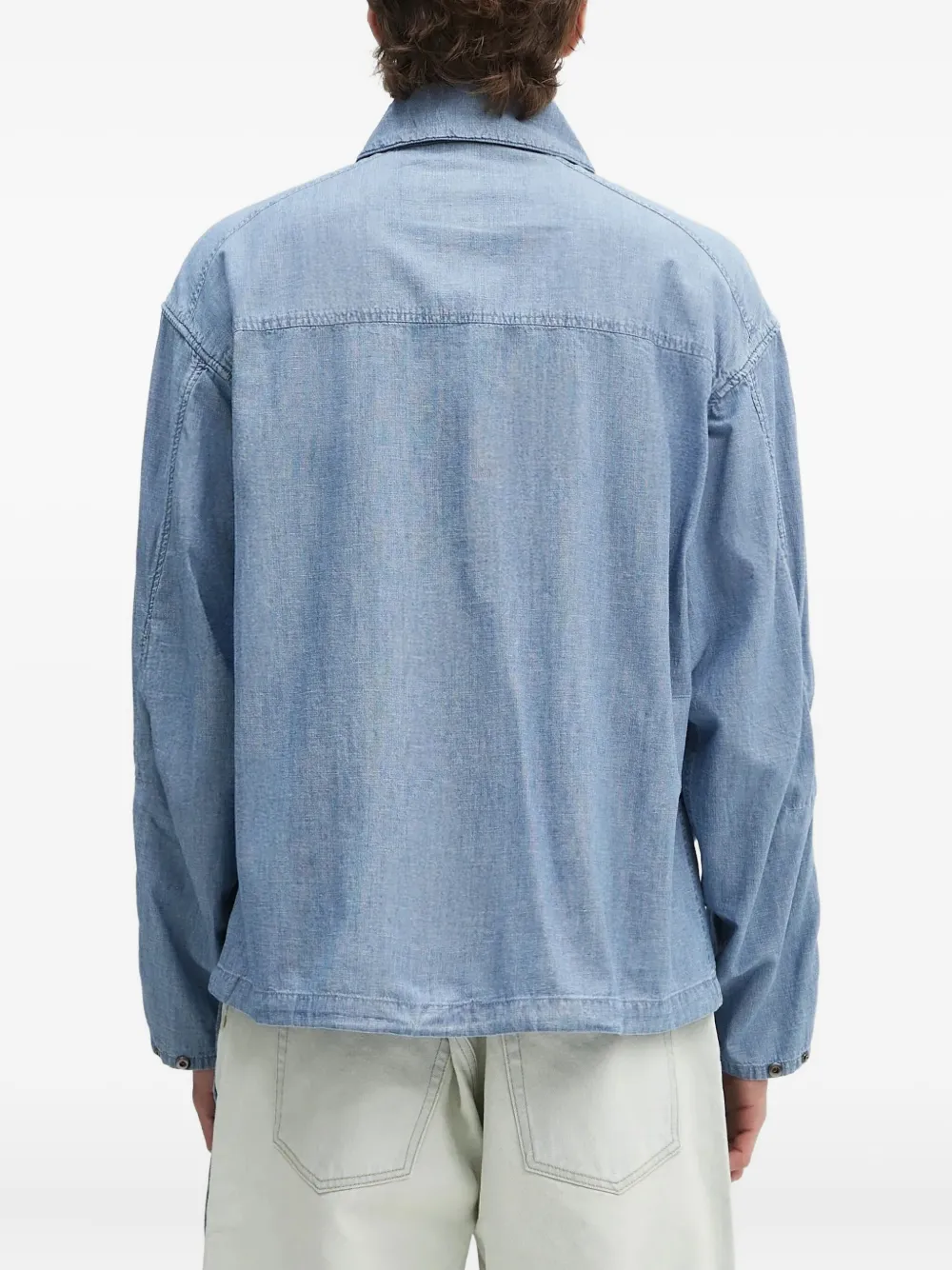 Barbour Shirtjack van katoenblend Blauw