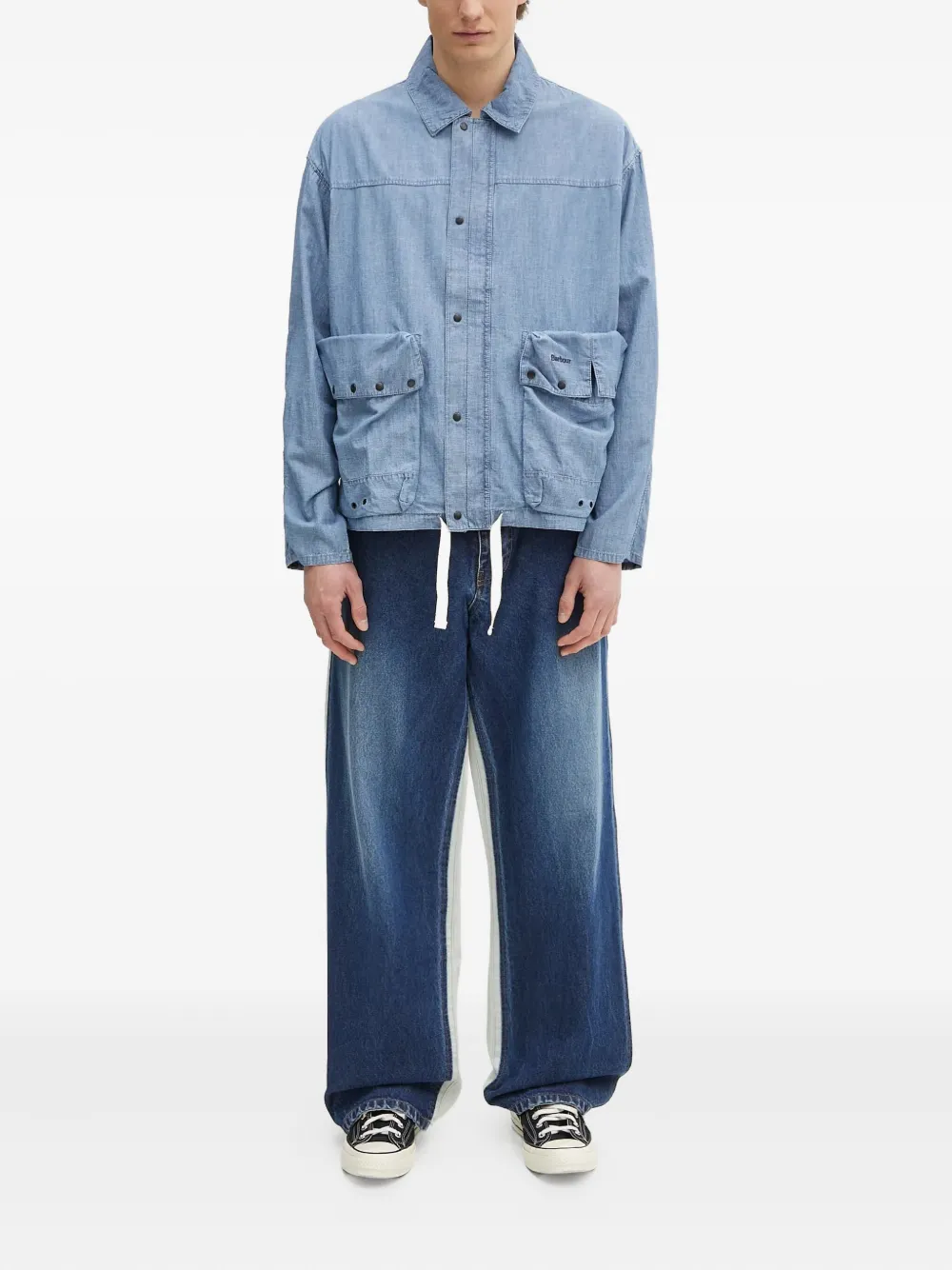Barbour Shirtjack van katoenblend Blauw