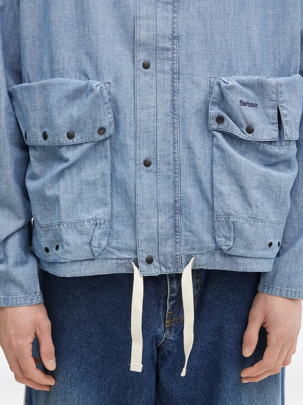 Barbour Shirtjack van katoenblend Blauw
