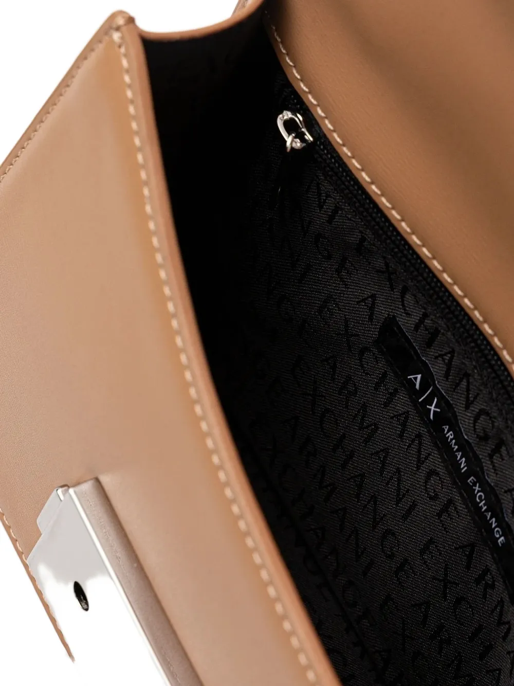 Armani Exchange Schoudertas met logoplakkaat Bruin