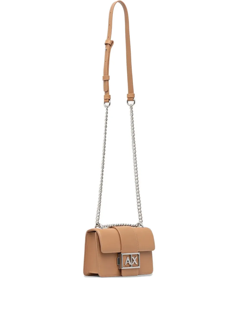 Armani Exchange Schoudertas met logoplakkaat Bruin