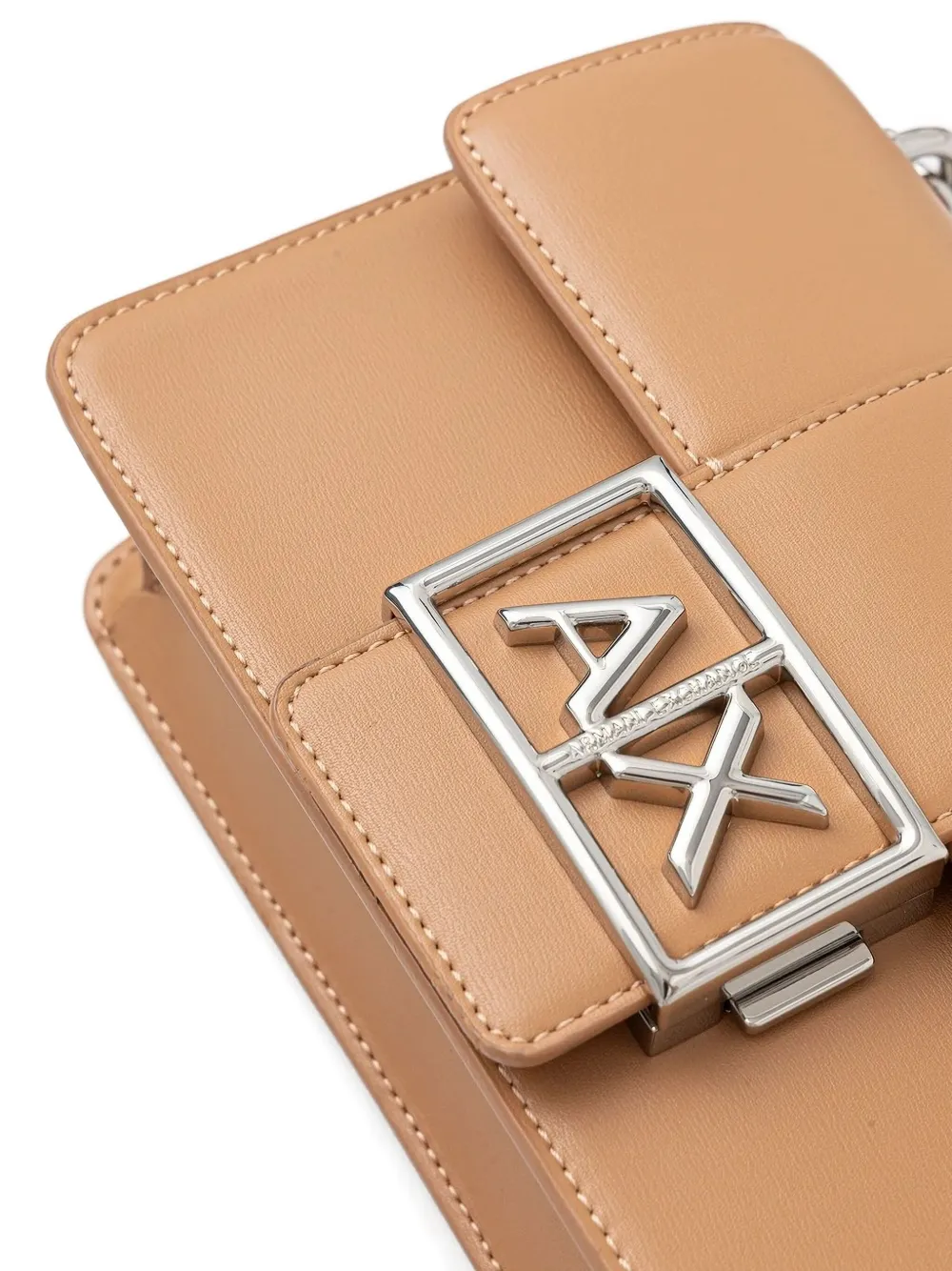 Armani Exchange Schoudertas met logoplakkaat Bruin